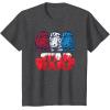 imageStar Wars R2D2 Droid  Logo in Red White ampamp Blue USA America TShirtDark Heather Grey