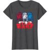 imageStar Wars R2D2 Droid  Logo in Red White ampamp Blue USA America TShirtDark Heather Grey