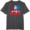 imageStar Wars R2D2 Droid  Logo in Red White ampamp Blue USA America TShirtDark Heather Grey