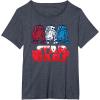 imageStar Wars R2D2 Droid  Logo in Red White ampamp Blue USA America TShirtHeather Blue