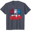 imageStar Wars R2D2 Droid  Logo in Red White ampamp Blue USA America TShirtHeather Blue