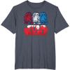 imageStar Wars R2D2 Droid  Logo in Red White ampamp Blue USA America TShirtHeather Blue