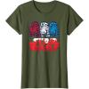 imageStar Wars R2D2 Droid  Logo in Red White ampamp Blue USA America TShirtOlive Green