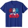 imageStar Wars R2D2 Droid  Logo in Red White ampamp Blue USA America TShirtRoyal Blue