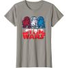 imageStar Wars R2D2 Droid  Logo in Red White ampamp Blue USA America TShirtSlate Grey