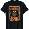 imageStar Wars Halloween Darth Vader Spiderweb Orange TShirtBlack