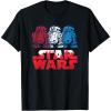 imageStar Wars R2D2 Droid  Logo in Red White ampamp Blue USA America TShirtBlack