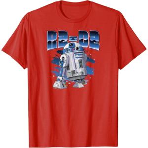 imageStar Wars  R2D2 Chrome Logo Style TShirtRed