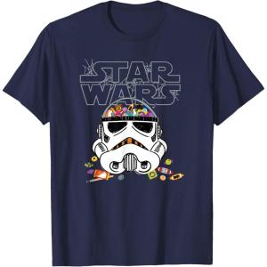 imageStar Wars Halloween Stormtrooper Candy Bucket Helmet TShirtNavy Blue