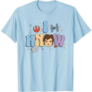 imageStar Wars I Know Han Solo Cartoon Icons Retro Logo TShirtBaby Blue