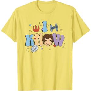 imageStar Wars I Know Han Solo Cartoon Icons Retro Logo TShirtLemon Yellow