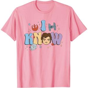 imageStar Wars I Know Han Solo Cartoon Icons Retro Logo TShirtPink