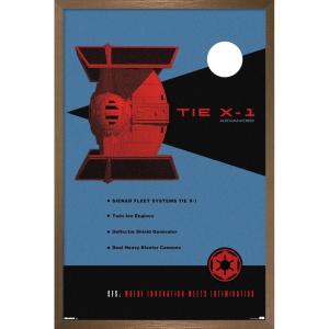imageTrends International Star Wars Moving At Lightspeed  TIE X1 Wall Poster 34L x 224W Premium Unframed VersionBronze Framed Version