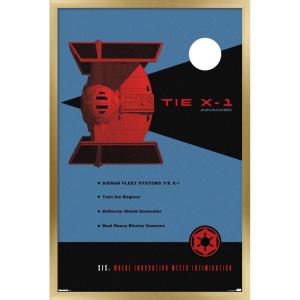 imageTrends International Star Wars Moving At Lightspeed  TIE X1 Wall Poster 34L x 224W Premium Unframed VersionGold Framed Version