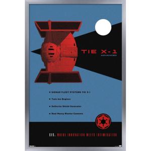 imageTrends International Star Wars Moving At Lightspeed  TIE X1 Wall Poster 34L x 224W Premium Unframed VersionSilver Framed Version