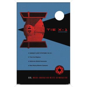 imageTrends International Star Wars Moving At Lightspeed  TIE X1 Wall Poster 34L x 224W Premium Unframed VersionWhite Framed Version