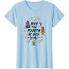 imageAmazon Essentials Boys May the Fourth Be With You Doodle Characters TShirt White SmallBaby Blue