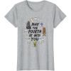 imageAmazon Essentials Boys May the Fourth Be With You Doodle Characters TShirt White SmallHeather Grey
