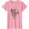 imageAmazon Essentials Boys May the Fourth Be With You Doodle Characters TShirt White SmallPink
