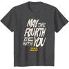 imageAmazon Essentials Mens May the Fourth Be With You HandDrawn Letters TShirt Black SmallDark Heather Grey