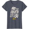 imageAmazon Essentials Mens May the Fourth Be With You HandDrawn Letters TShirt Black SmallHeather Blue