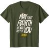 imageAmazon Essentials Mens May the Fourth Be With You HandDrawn Letters TShirt Black SmallOlive Green