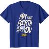 imageAmazon Essentials Mens May the Fourth Be With You HandDrawn Letters TShirt Black SmallRoyal Blue