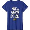 imageAmazon Essentials Mens May the Fourth Be With You HandDrawn Letters TShirt Black SmallRoyal Blue