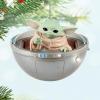 imageHallmark Keepsake Christmas Ornament 2025 Star Wars The Mandalorian Grogu Gifts for Star Wars FansGrogu in Hovering Pram
