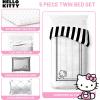 imageJay Franco Kids Comforter Set Includes Sheets and Pillow Covers  Soft and Cozy Bed Set for Stylish Room Decor Blue  Star Wars 02 7 Piece Full Size BeddingWhite  Hello Kitty