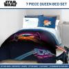 imageJay Franco Kids Comforter Set Includes Sheets and Pillow Covers  Soft and Cozy Bed Set for Stylish Room Decor Blue  Star Wars 02 7 Piece Full Size BeddingBlue  Star Wars 02