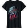 imageStar Wars The Mandalorian Helmet Scene Fill TShirtBlack