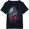 imageStar Wars The Mandalorian Helmet Scene Fill TShirtBlack