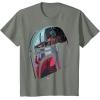 imageStar Wars The Mandalorian Helmet Scene Fill TShirtOlive Heather