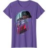 imageStar Wars The Mandalorian Helmet Scene Fill TShirtPurple Heather