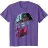 imageStar Wars The Mandalorian Helmet Scene Fill TShirtPurple Heather