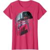 imageStar Wars The Mandalorian Helmet Scene Fill TShirtRed Heather