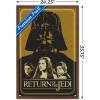 imageTrends International Star Wars Return of the Jedi  Gold Illustration Wall Poster 34L x 224W Premium Unframed VersionMahogany Framed Version