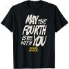 imageAmazon Essentials Mens May the Fourth Be With You HandDrawn Letters TShirt Black SmallBlack