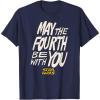 imageAmazon Essentials Mens May the Fourth Be With You HandDrawn Letters TShirt Black SmallNavy Blue