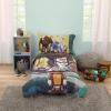 imageStar Wars Galaxy of Creatures Teal Brown and Orange 4 Piece Toddler Bed Set  Comforter Fitted Bottom Sheet Flat Top Sheet and Reversible Pillowcase