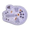 imageStar Wars Millennium Falcon Shaped Gray and White Plush Toddler Pillow