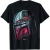imageStar Wars The Mandalorian Helmet Scene Fill TShirtBlack