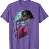 imageStar Wars The Mandalorian Helmet Scene Fill TShirtPurple Heather