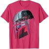 imageStar Wars The Mandalorian Helmet Scene Fill TShirtRed Heather
