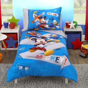 imageDisney Star Wars New Again 4pc Toddler Bedding SetMickey Mouse and Pals  Blue