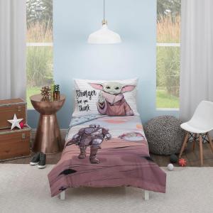 imageDisney Star Wars New Again 4pc Toddler Bedding SetStar Wars the Mandalorian Grey