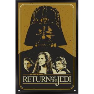 imageTrends International Star Wars Return of the Jedi  Gold Illustration Wall Poster 34L x 224W Premium Unframed VersionBlack Framed Version