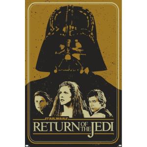 imageTrends International Star Wars Return of the Jedi  Gold Illustration Wall Poster 34L x 224W Premium Unframed VersionPremium Unframed Version