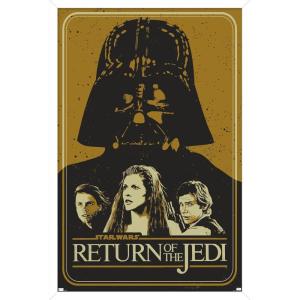 imageTrends International Star Wars Return of the Jedi  Gold Illustration Wall Poster 34L x 224W Premium Unframed VersionWhite Framed Version